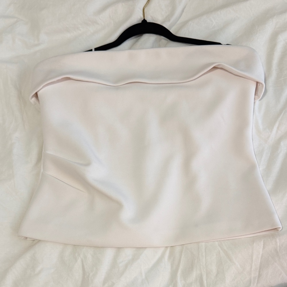 Babaton Cream Zip-Up Top